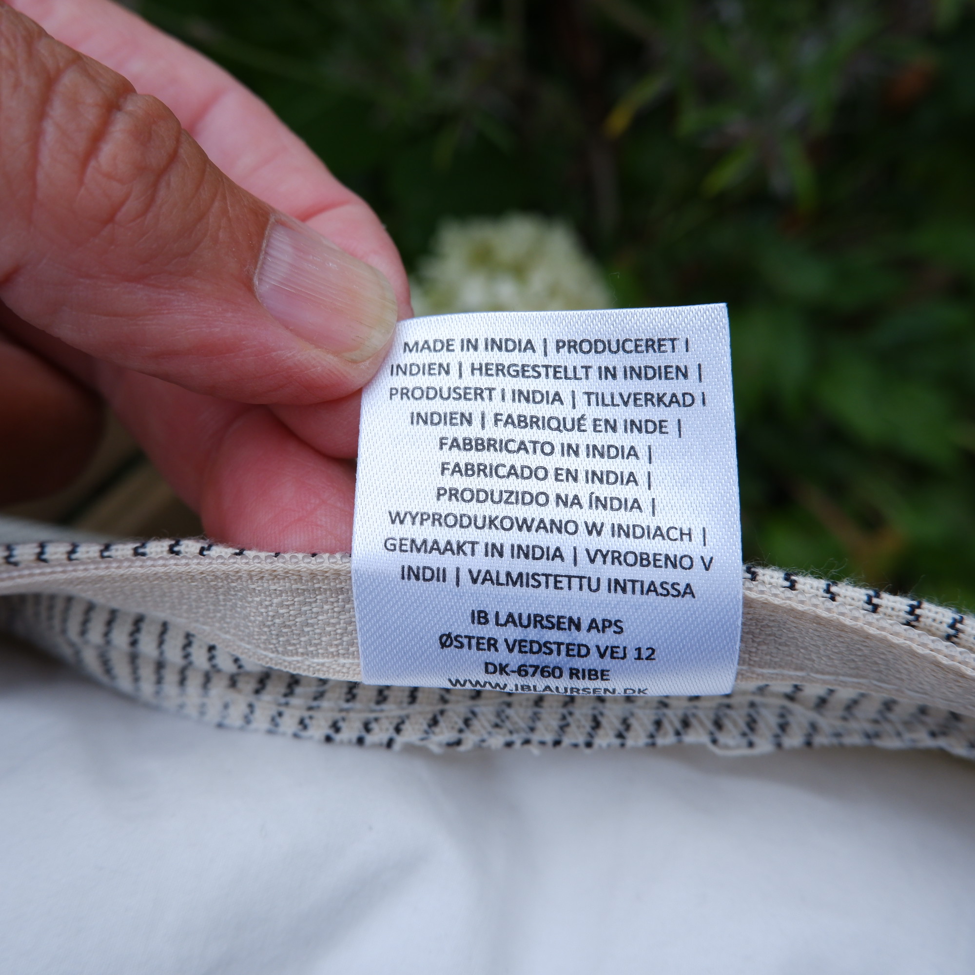 Box kussenhoes 45x45 katoen naturel-zwart streepje Lina - Afbeelding 11
