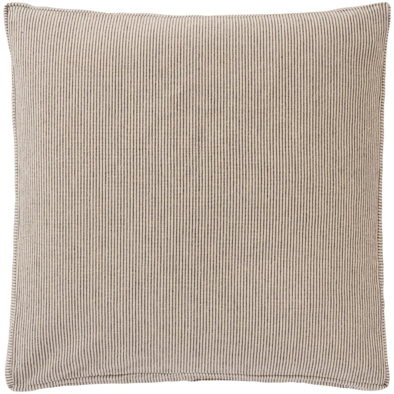 box kussenhoesje Lina 45 x 45 cm katoen naturel met zwart dun streepje ib-laursen box cushion cover lina11