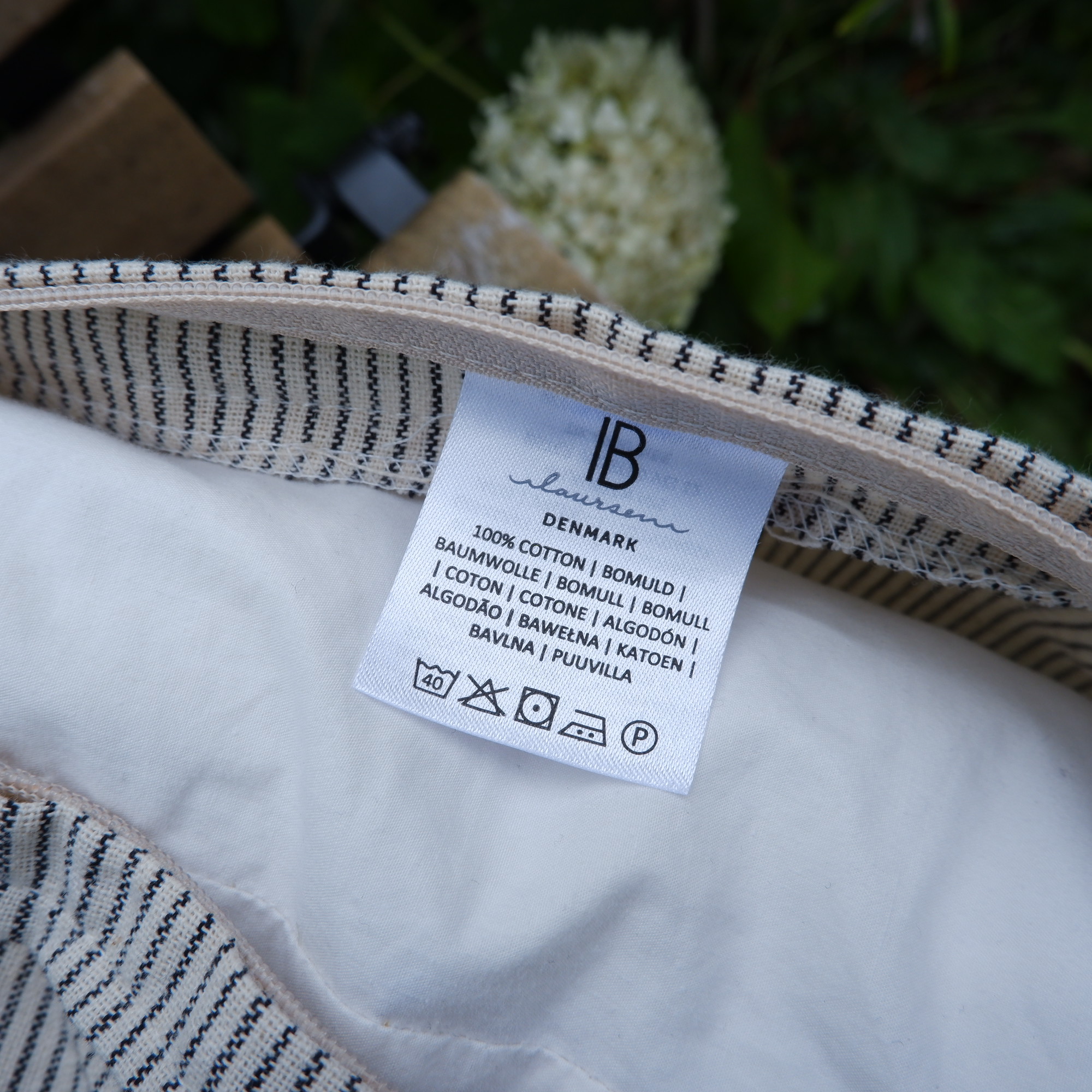 Box kussenhoes 45x45 katoen naturel-zwart streepje Lina - Afbeelding 10