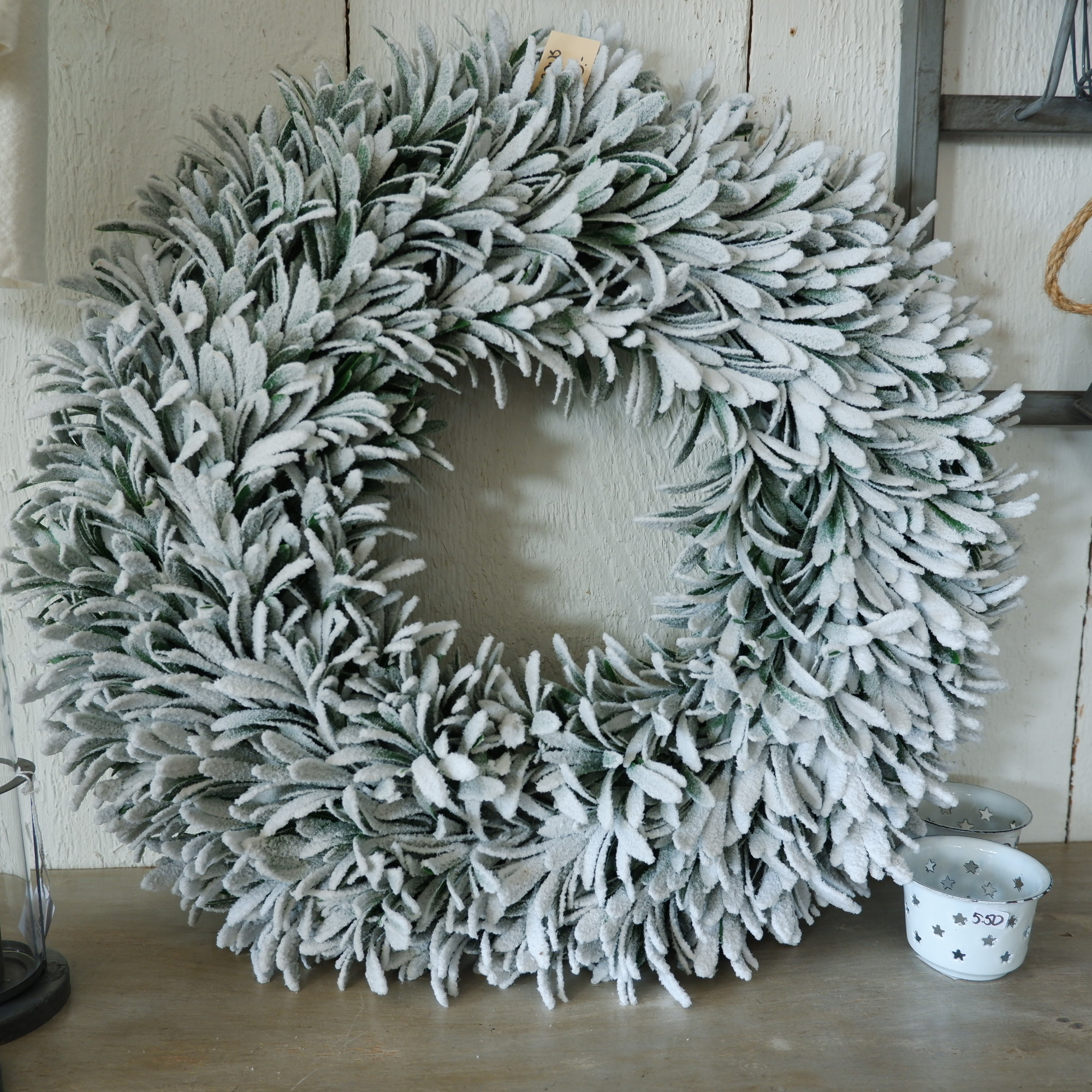 besneeuwde krans demu diameter 55 cm 8 cm dik