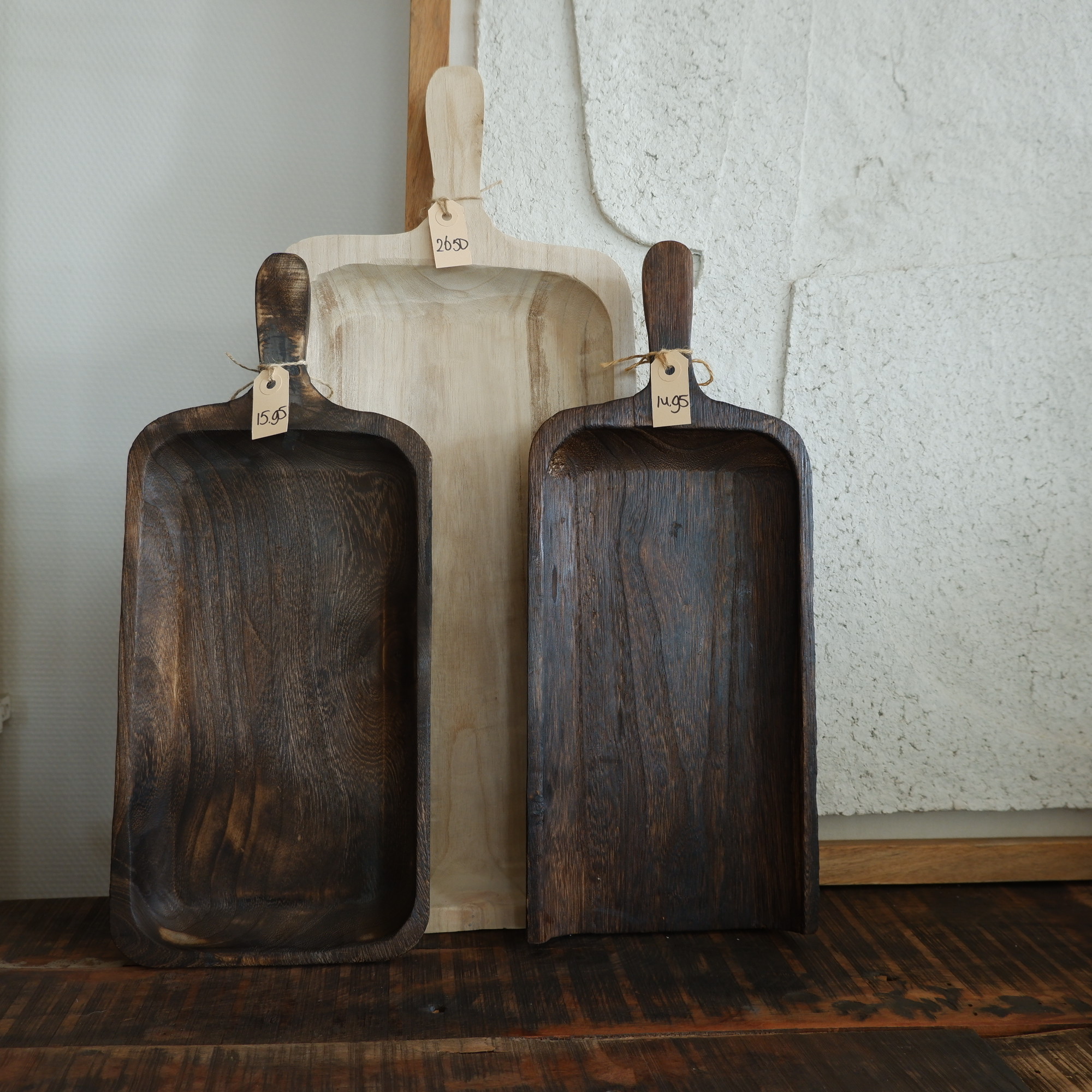Graanschep hout donker bruin - Afbeelding 3